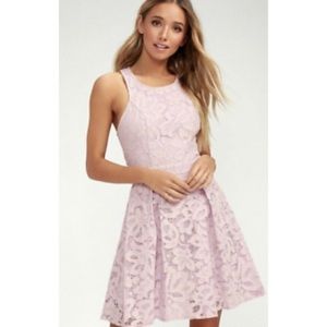 Lulus lace purple cut out spring summer dress size small